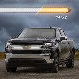 Universal Switchback LED Grill Light Bar | Animated Startup & Sequential Turn Signals