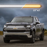 Universal Switchback LED Grill Light Bar | Animated Startup & Sequential Turn Signals