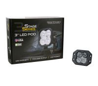 SS3 SAE/DOT White Sport Flush Mount LED Pod (one)