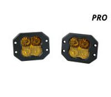 SS3 SAE Yellow Pro Flush Mount LED Pod (pair)