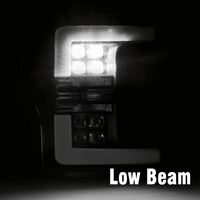 17-19 Ford Super Duty NOVA-Series LED Projector Headlights Jet Black (OPEN BOX)