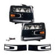 2007-2013 Chevrolet Silverado LED Reflector Headlights (pair)