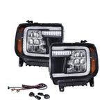 2014-2018 GMC Sierra 1500 LED Reflector Headlights (pair)