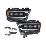 2019-2024 Ram 1500 Sequential LED Projector Headlights (pair)