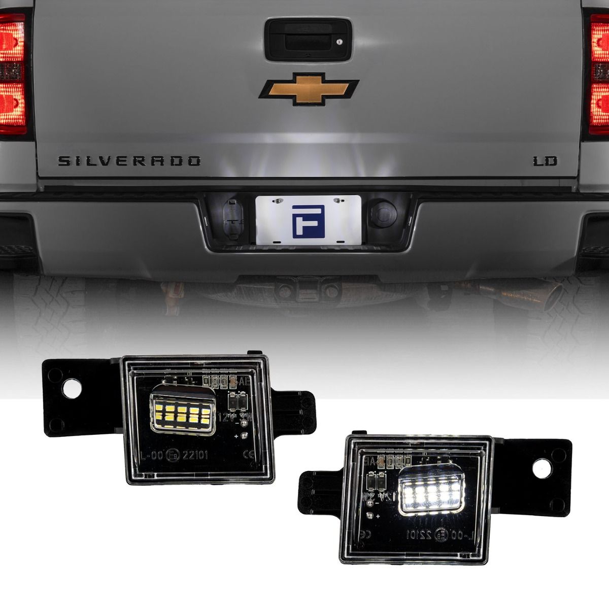 2014-2023 GMC Sierra 1500 LED License Plate Lights (pair)