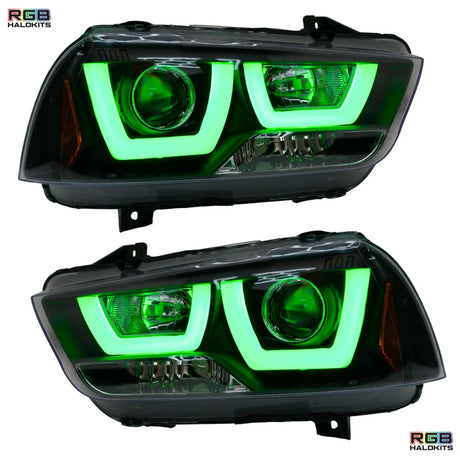 Dodge Charger Spec-D: Multicolor Flow Series Headlights (2011-2014)