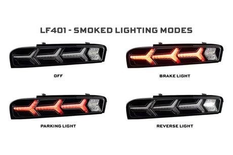 16-18 CHEVROLET CAMARO XB LED TAIL LIGHTS (SMOKED)