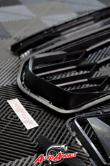 2010-2015 Chevy Camaro ZL1 1LE Track Package Front Bumper Conversion 11pcs Full Kit Flat BLK Body Kit