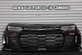 2010-2015 Chevy Camaro ZL1 1LE Track Package Front Bumper Conversion 11pcs Full Kit Flat BLK Body Kit