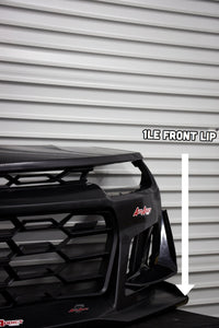 2010-2015 Chevy Camaro ZL1 1LE Track Package Front Bumper Conversion 11pcs Full Kit Flat BLK Body Kit