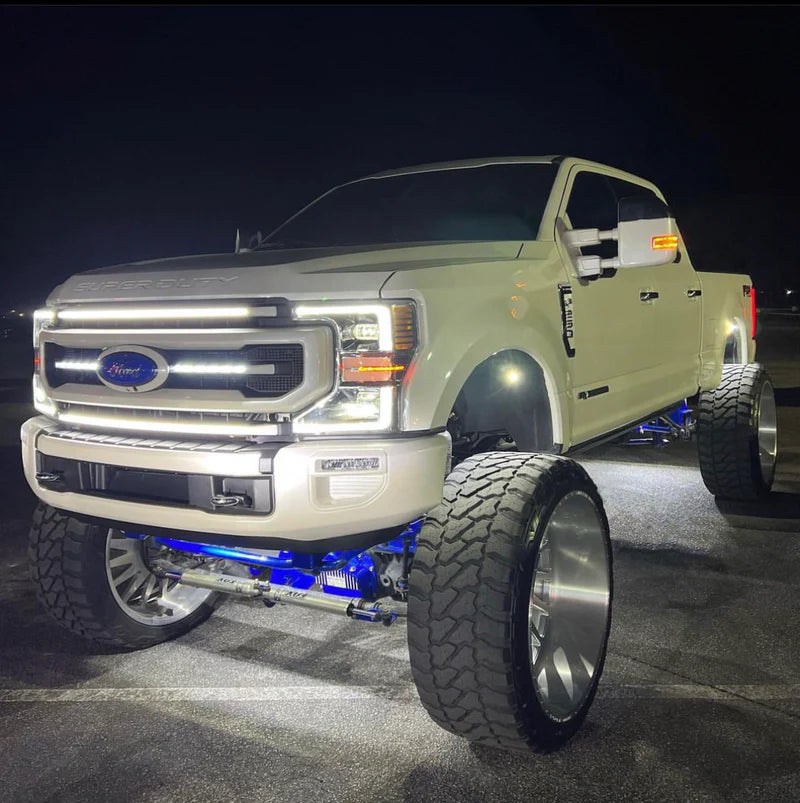 SICK DIESEL 2021-2022 F250, F350, F450, & F550 Non High Flow LED Grille Lights| KR, STX, Platinum, XLT