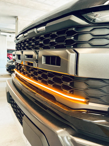 2021-2023 Ford F150 Raptor LED Grille Light Kit – Amber DRL Strip