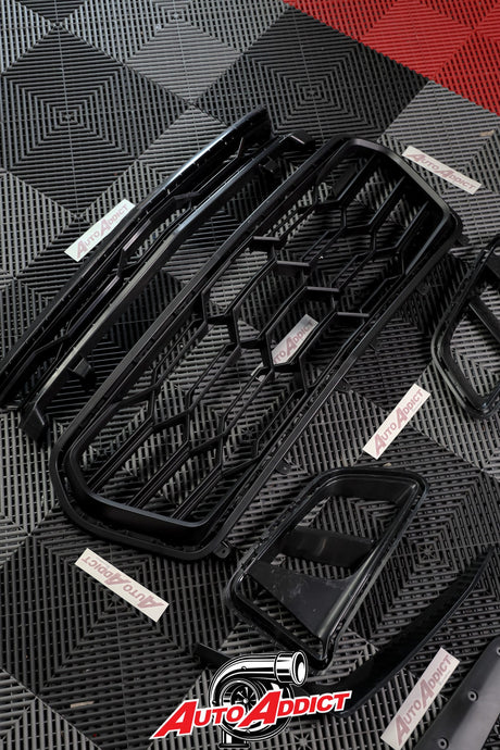 2010-2015 Chevy Camaro ZL1 1LE Track Package Front Bumper Conversion 11pcs Full Kit Flat BLK Body Kit