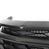 2019-2025 Chevy Camaro SS RS LT Black Panther ZL1 1LE 1PC Full Gloss Carbon Fiber Track Package Front Bumper Conversion for RS Headlights