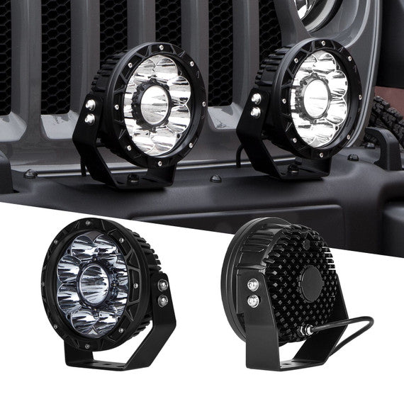 2pc 7in 44W Combo Beam Offroad Round Work Light Kit