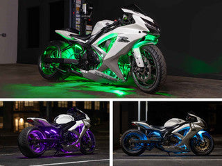 Advanced Million Color LED Motorcycle Lighting Kit for Sport Bikes