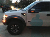 Ford SVT Raptor 09-14 Illuminated Emblems LED Silver & Chrome w/ White Illumination