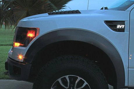 Ford SVT Raptor 09-14 Illuminated Emblems Black in White Illumination