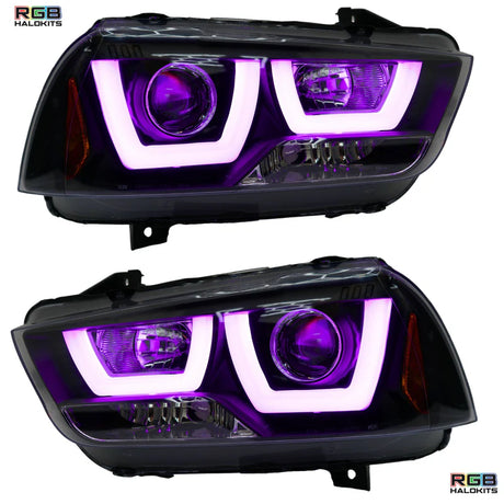 Dodge Charger Spec-D: Multicolor Flow Series Headlights (2011-2014)
