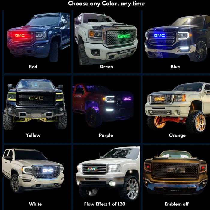 GMC LED Emblem: Multicolor (1999-2024)