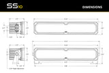 SS10 SAE/DOT Yellow LED Light Bar (one)