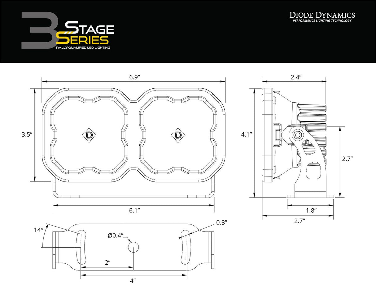 SS3 Dual-Pod Bracket Kit