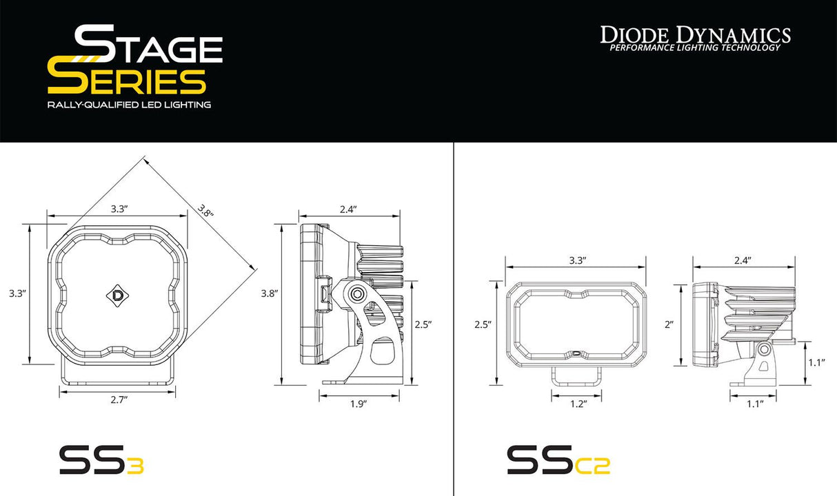 Stage Series Backlit Ditch Light Kit for 2023-2025 Chevrolet Colorado