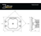 SS3 SAE/DOT White Sport Flush Mount LED Pod (pair)