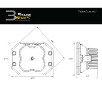 SS3 SAE Yellow Sport Flush Mount LED Pod (pair)