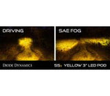 SS3 SAE Yellow Sport Flush Mount LED Pod (pair)