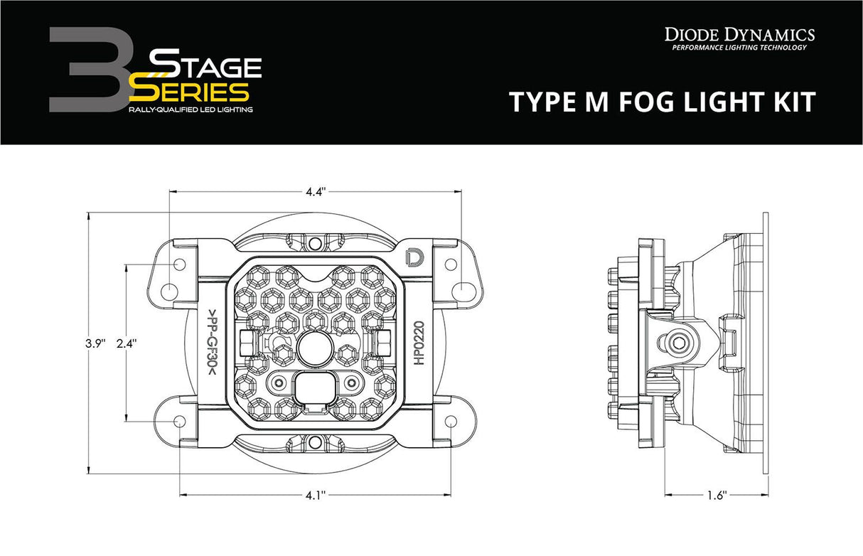 SS3 LED Fog Light Kit for 2020-2025 Jeep Gladiator