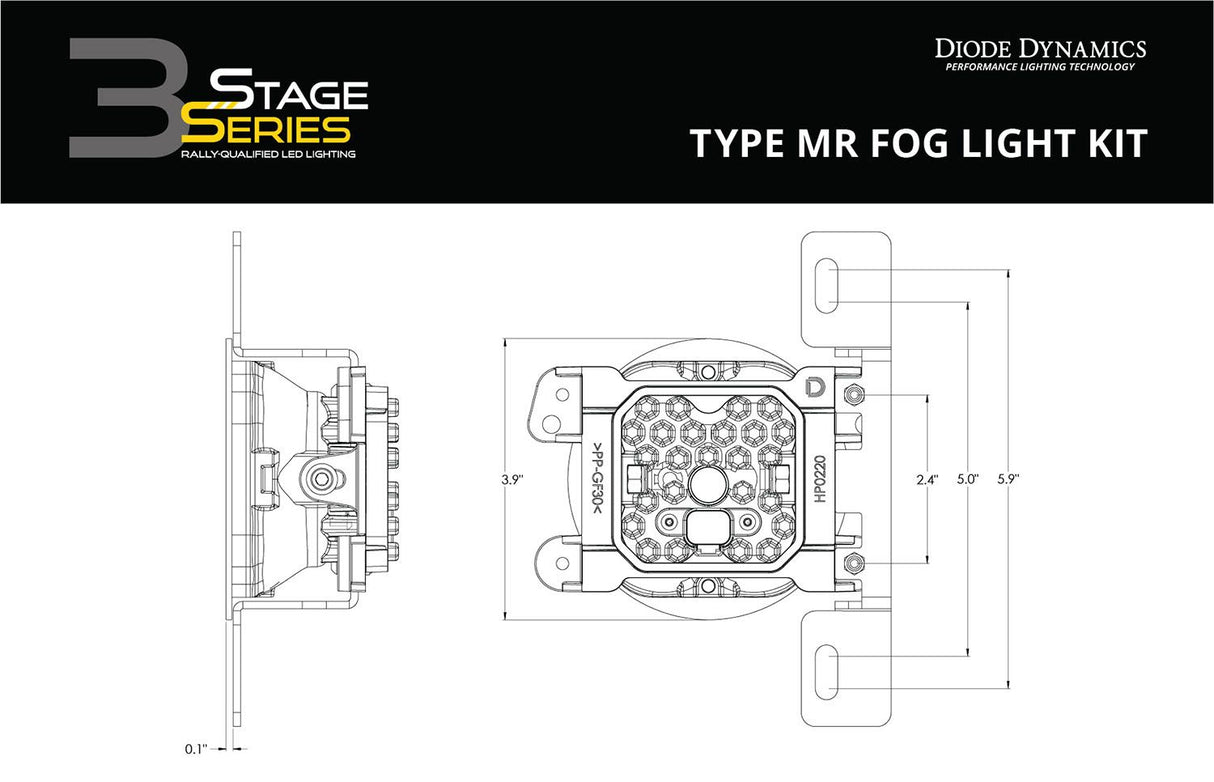 SS3 LED Fog Light Kit for 2020-2025 Jeep Gladiator