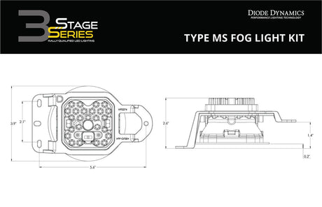 SS3 LED Fog Light Kit for 2018-2025 Jeep JL Wrangler
