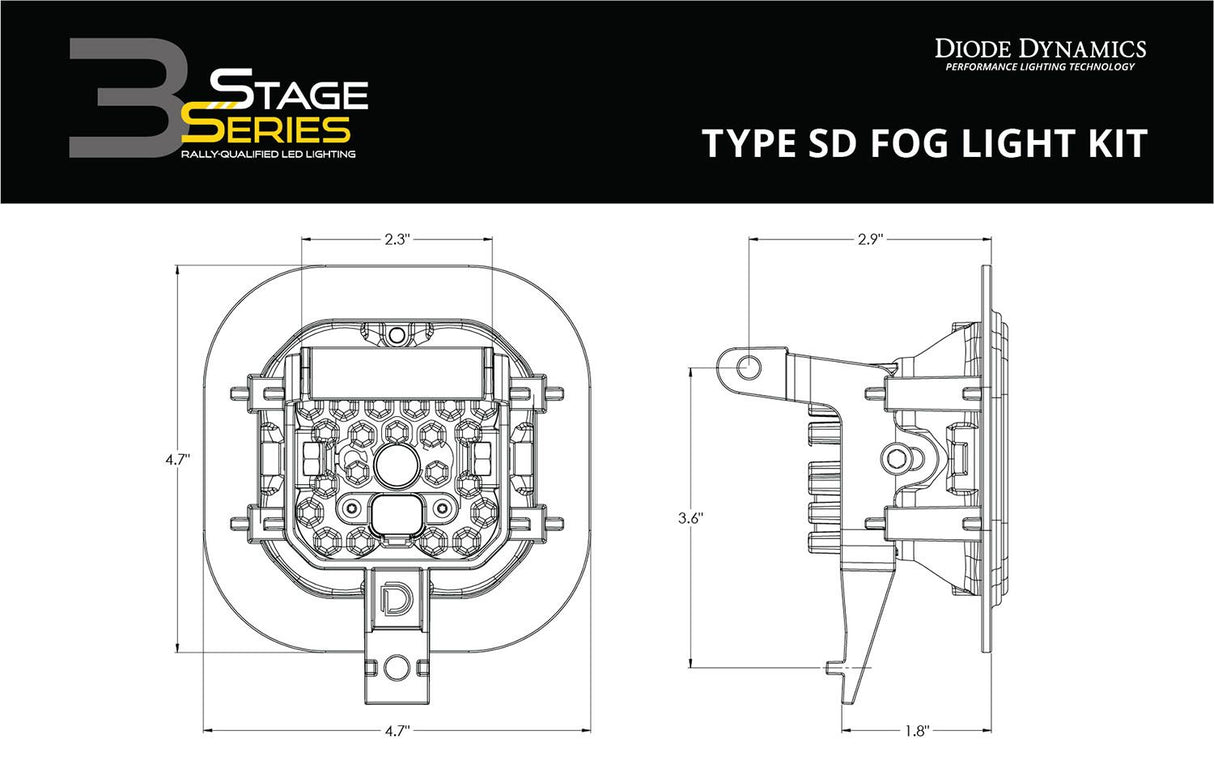 SS3 LED Fog Light Kit for 2011-2016 Ford Super Duty F-250/F-350