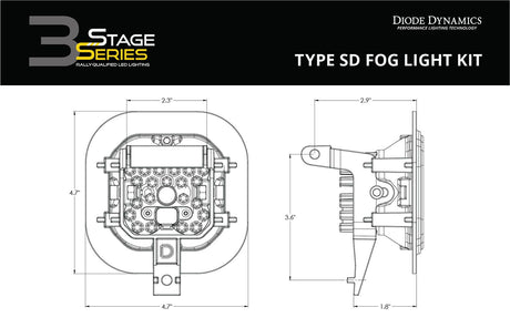SS3 LED Fog Light Kit for 2011-2016 Ford Super Duty F-250/F-350