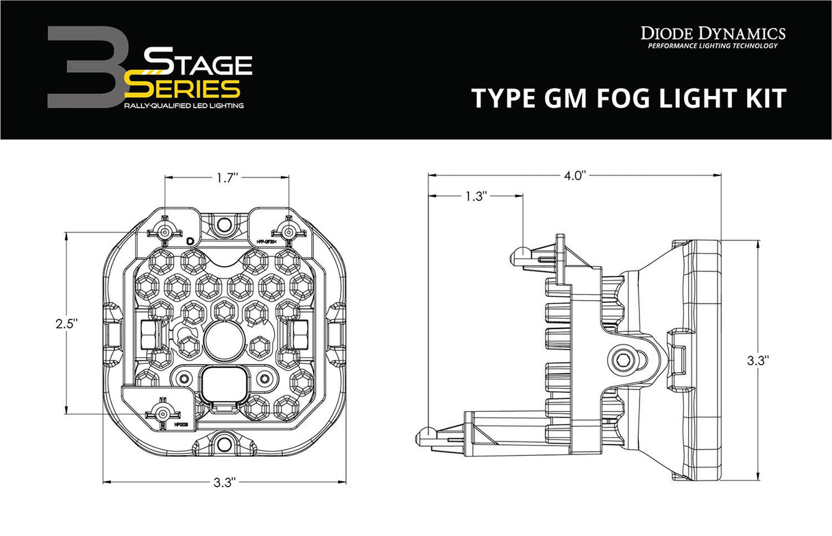 SS3 LED Fog Light Kit for 2015-2022 Chevrolet Colorado