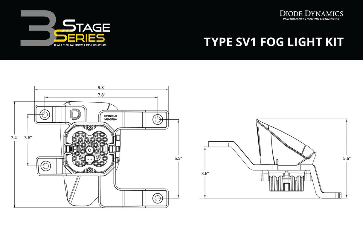 SS3 LED Fog Light Kit for 2019 Chevrolet Silverado 1500 LD
