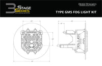 SS3 LED Fog Light Kit for 2007-2014 GMC Sierra 2500/3500
