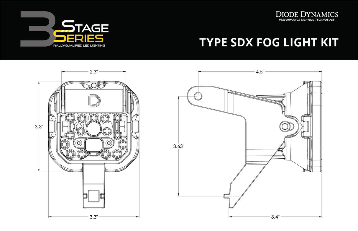 SS3 LED Fog Light Kit for 1999-2010 Ford Super Duty F-250/F-350