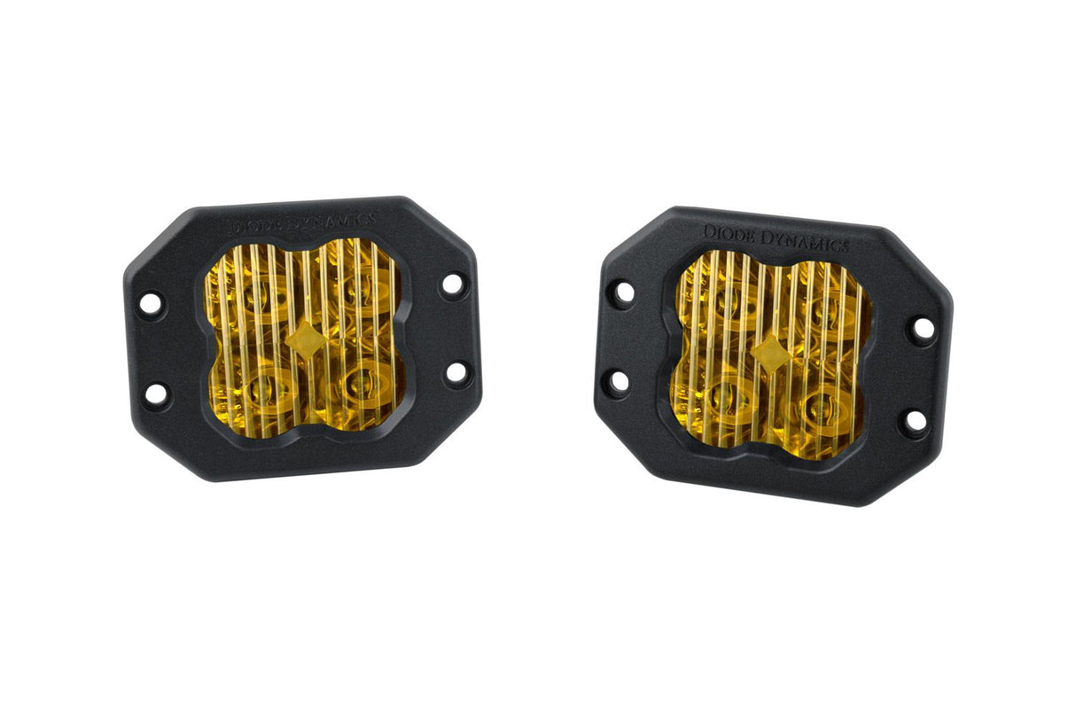 SS3 SAE Yellow Sport Flush Mount LED Pod (pair)