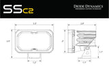 SSC2 SAE/DOT White Sport Standard LED Pod (pair)