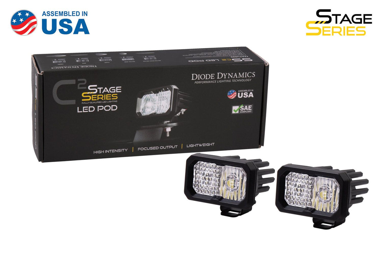 SSC2 SAE/DOT White Sport Standard LED Pod (pair)