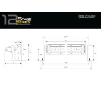 Stage Series 12" SAE Amber Light Bar (pair)