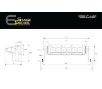 Stage Series 6" SAE Amber Light Bar (one)