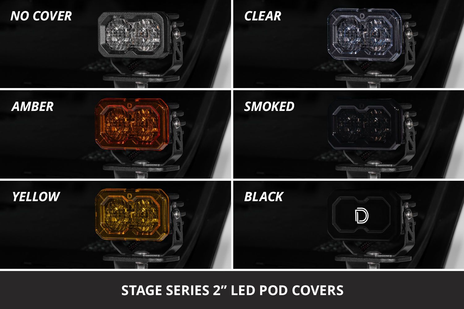 C2 2.0 LED Pod Cover (one) - Black, Smoked, Yellow, Amber, or Clear