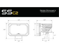 SSC2 SAE/DOT White Sport Standard LED Pod (pair)