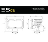 SSC2 SAE/DOT White Sport Standard LED Pod (pair)