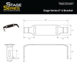 Stage Series 6" Classic Light Bar U Bracket
