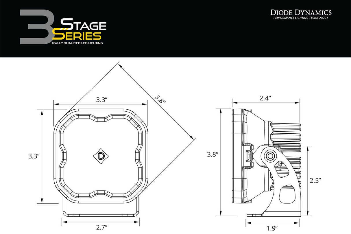 SS3 SAE White Max LED Pod (pair)