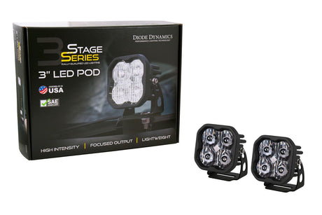 SS3 SAE White Max LED Pod (pair)